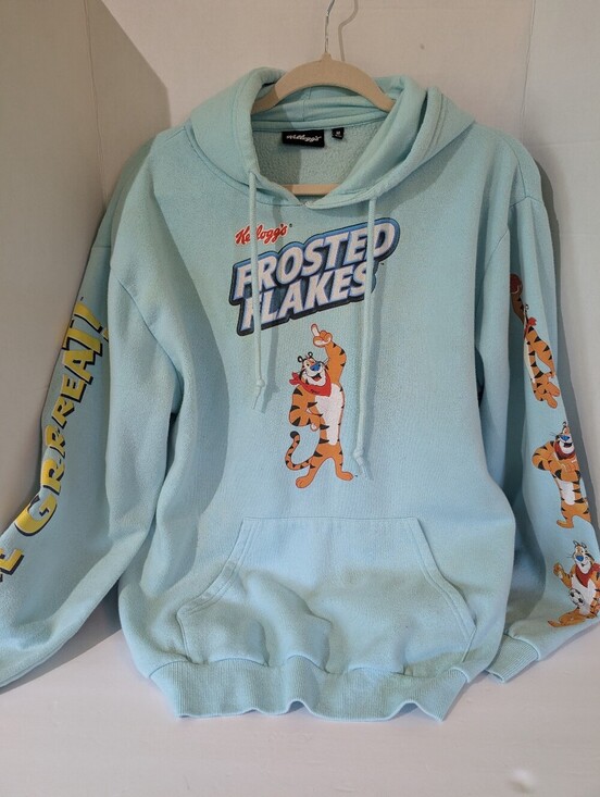 Kelloggs Other - Licensed Frosted Flakes Tony the Tiger Light Blue Hoodie- M, Mens